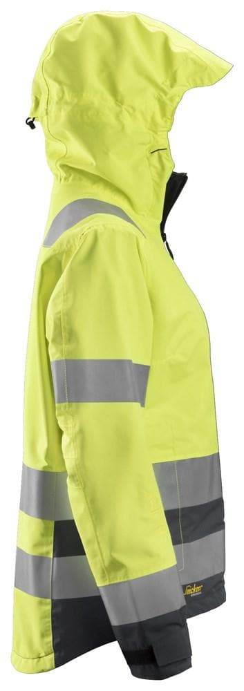 Snickers 1347 AllroundWork, Women’s Hi-Vis Waterproof Shell Jacket Class 2/3 Yellow Small