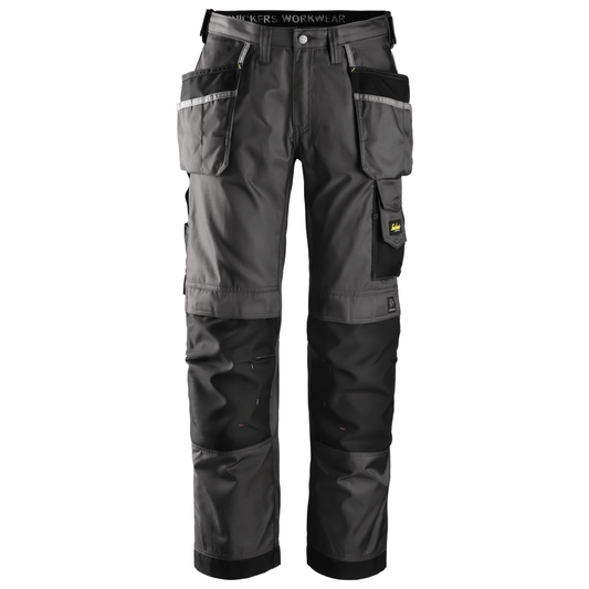 Snickers 3212 Craftsmen Holster Pocket Trousers, DuraTwill Muted Black/Black Waist 35"- Leg 30"- Snickers Size: 96