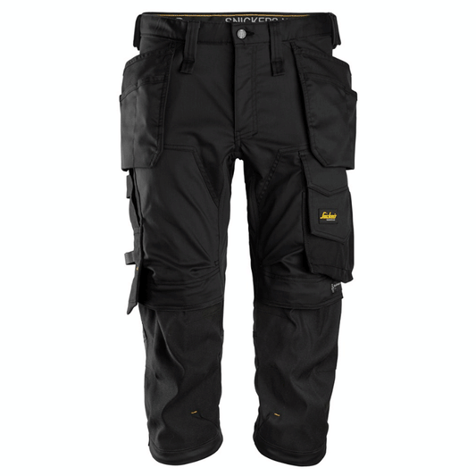 Snickers 6142 AllroundWork, Stretch Kneepad Holster Pockets Pirate Trousers Black Snickers Size 50 (35" Waist)