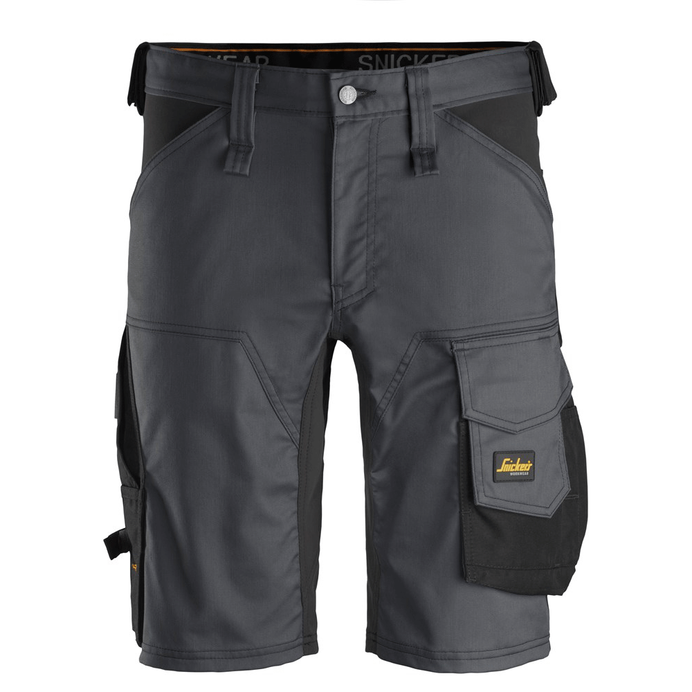 Snickers 6143 AllroundWork Stretch Shorts Steel Grey/Black, 36" Waist-Snickers 52