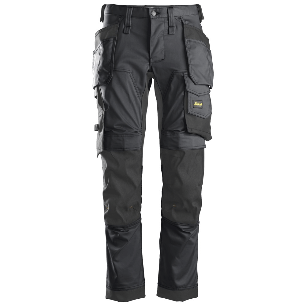Snickers 6241 AllroundWork, Stretch Work Knee Pad Trousers Holster Pockets Steel Grey