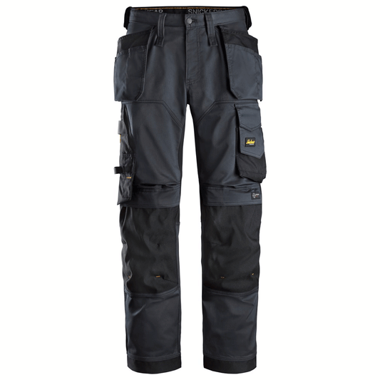 Snickers 6251 AllroundWork, Stretch Loose Fit Holster Pocket Work Trousers Steel Grey 31" Waist, 30" Leg - Snickers Size 92