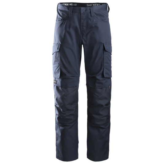 Snickers 6801 Service Trousers + Knee Pockets Navy Blue 31" Waist - 32" Leg - Snickers Size 46