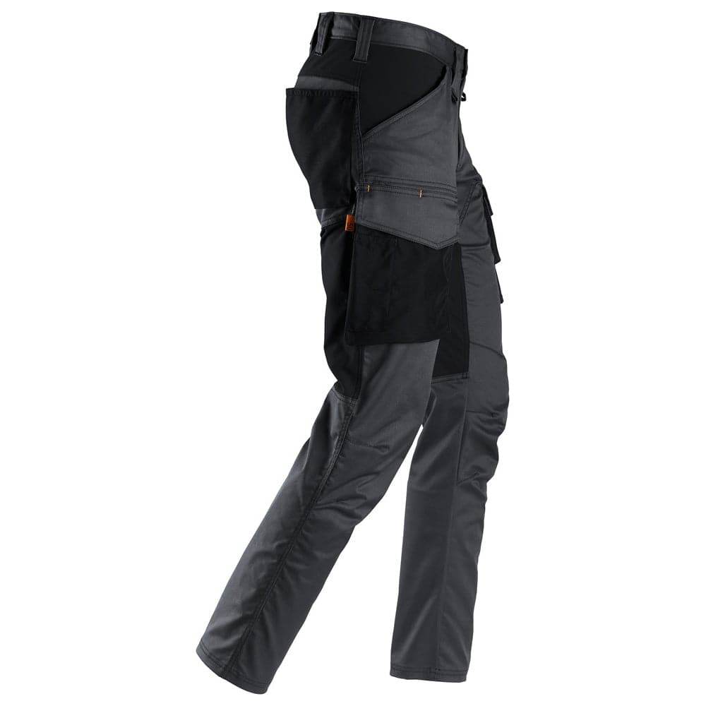 Snickers 6803 AllroundWork, Stretch Trousers without Knee Pockets Steel Grey, 35" Waist 37" Leg-Snickers 250