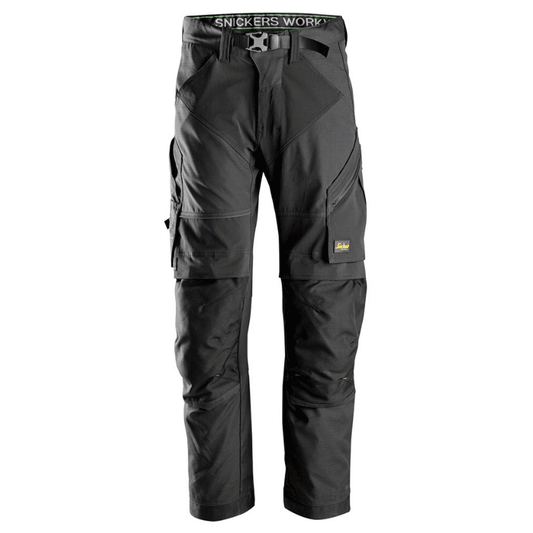 Snickers 6903 FlexiWork Stretch Kneepad Work Trousers Black 31" Waist 35" Leg - Snickers Size 146