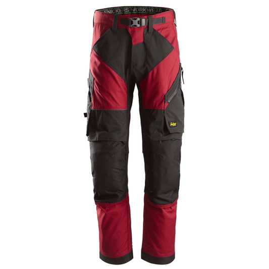 Snickers 6903 FlexiWork Stretch Kneepad Work Trousers Chilli Red 39" Waist - 30" Leg - Snickers Size 112