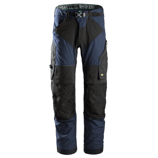 Snickers 6903 FlexiWork Stretch Kneepad Work Trousers Navy Blue, 36" Waist 32" Leg-Snickers 52