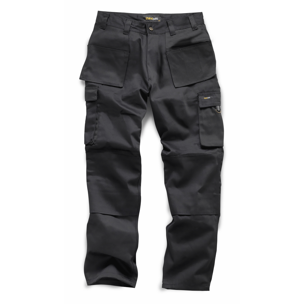 Standsafe WK001 Durable Heavy Duty Kneepad Trouser Black 30" Waist / 32" Regular Leg