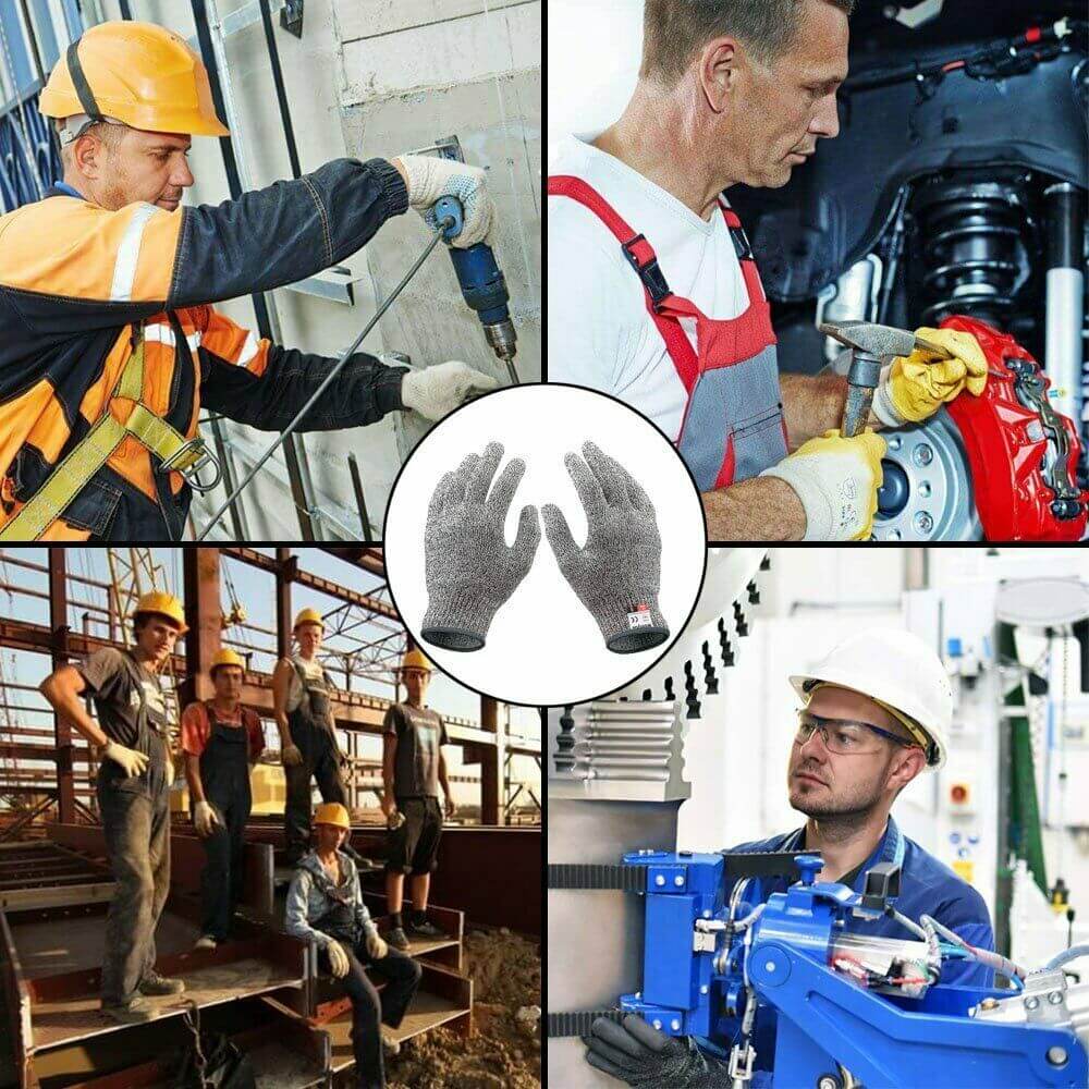 Cut/slash Resistant Safety Gloves with infused Stainless Steel Wire Mesh