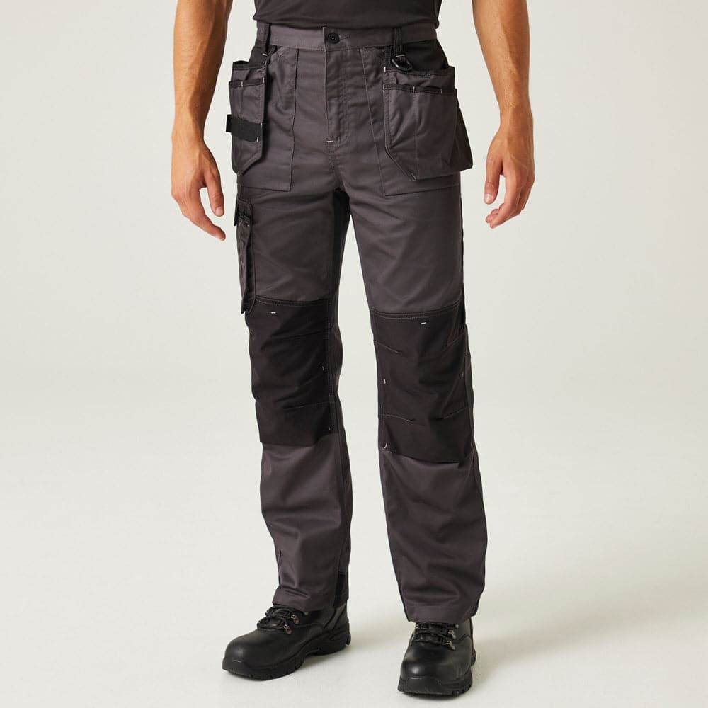 Regatta TRJ387 Incursion Holster Pocket Trousers Iron, 38" Waist Long Leg
