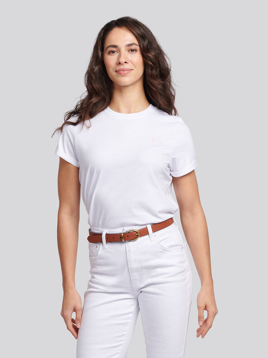 Womens Crew Neck T-Shirt Bright White