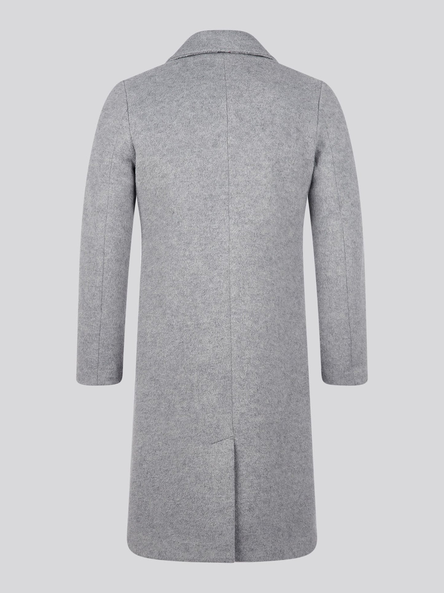 Womens Wool Blend Double Breasted Coat in Silver Filigree