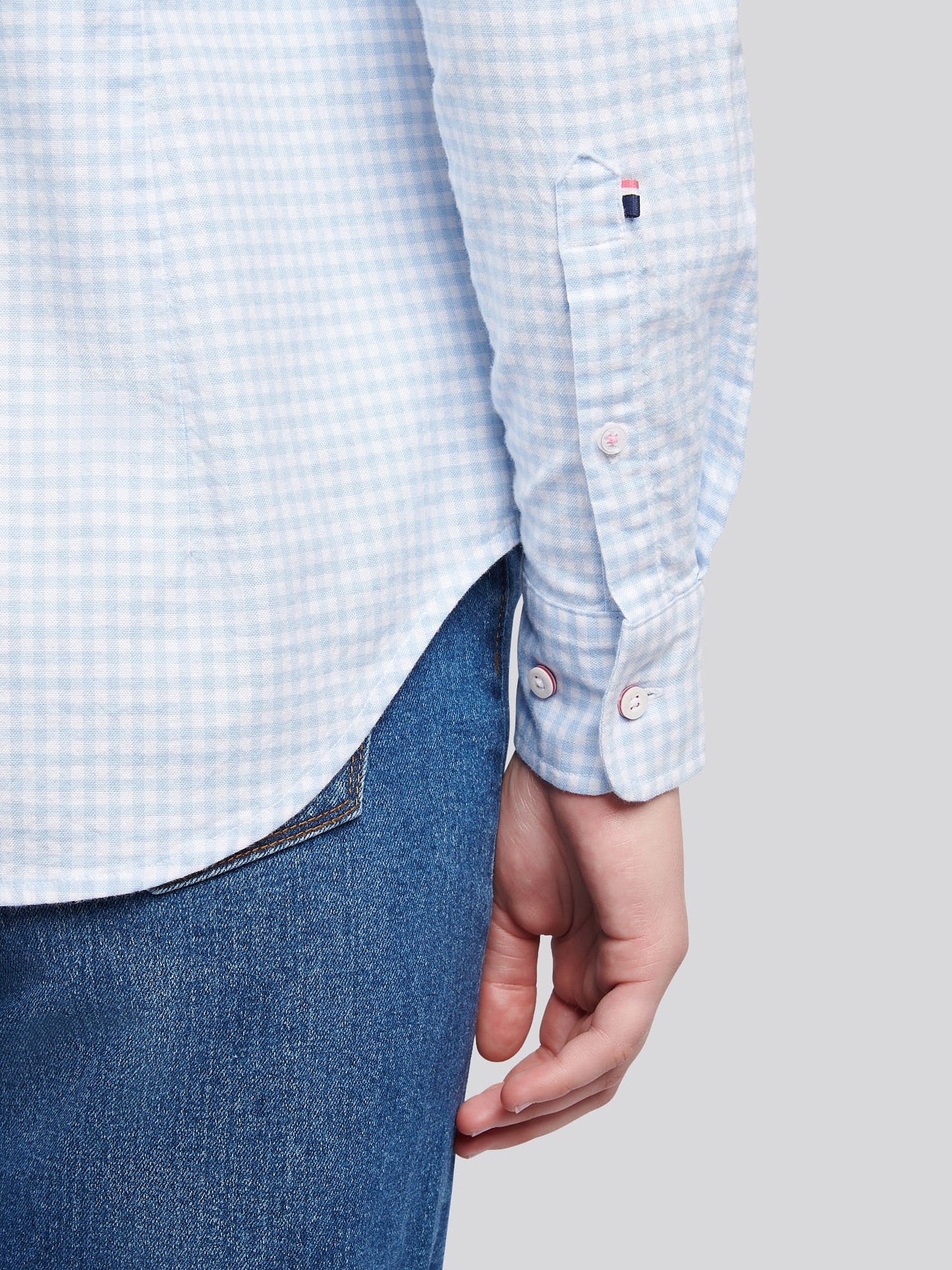 Womens Gingham Classic Fit Shirt in Windsurfer