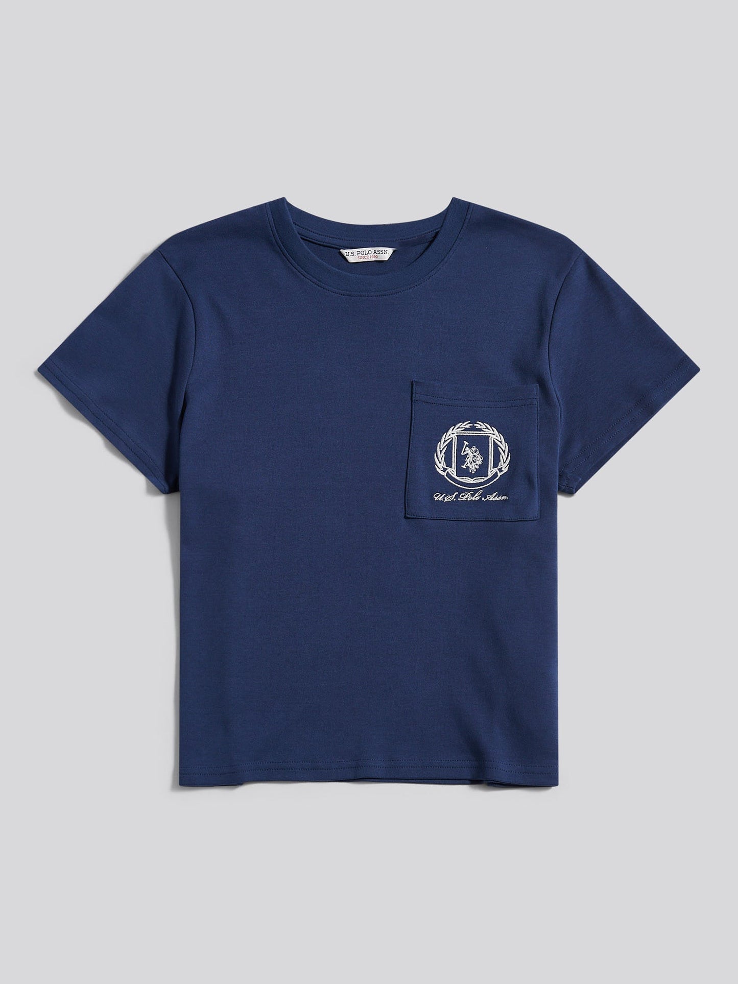 Womens Wreath Graphic T-Shirt in Navy Iris