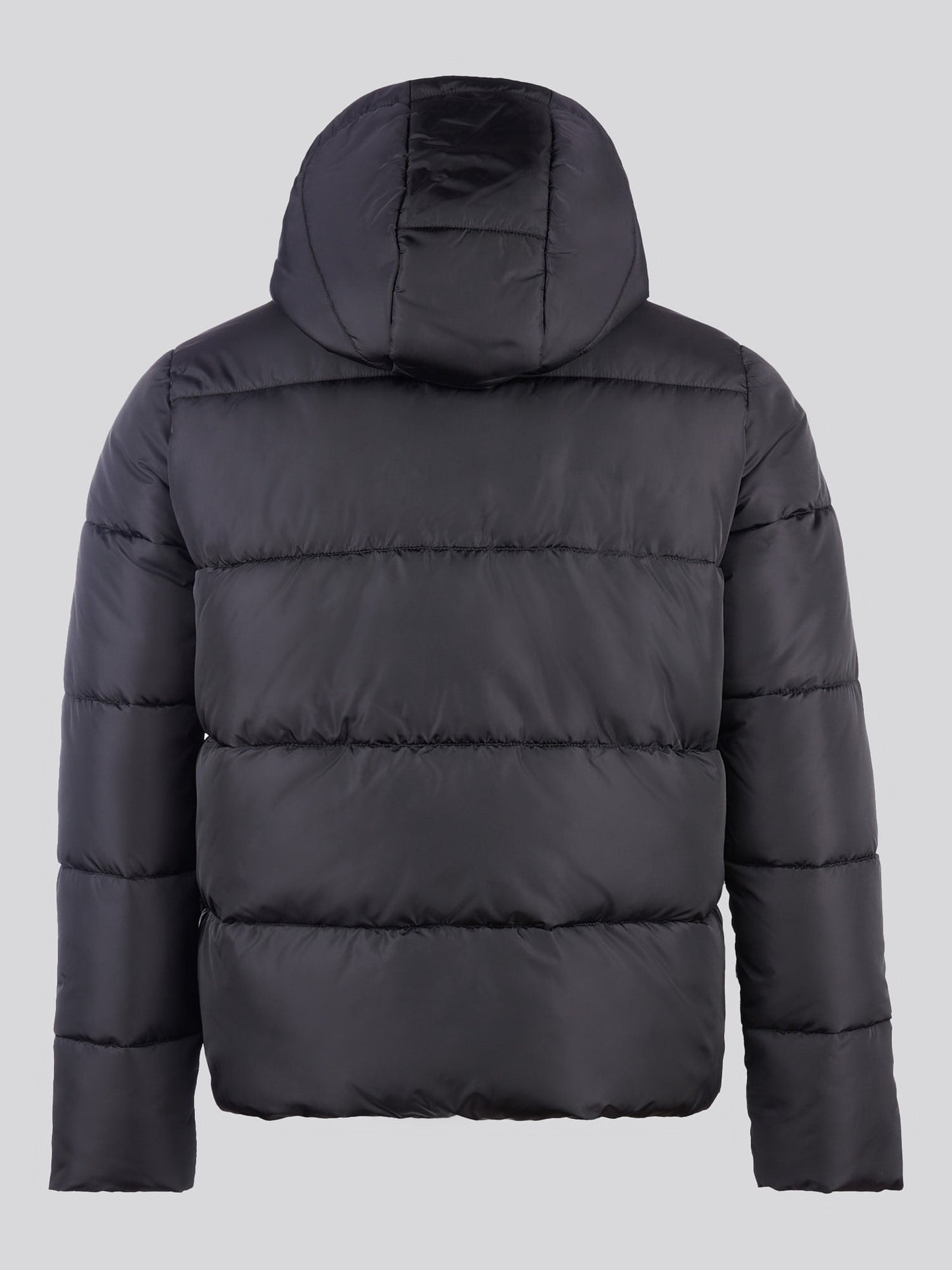 Womens Sateen Puffer Jacket in Black