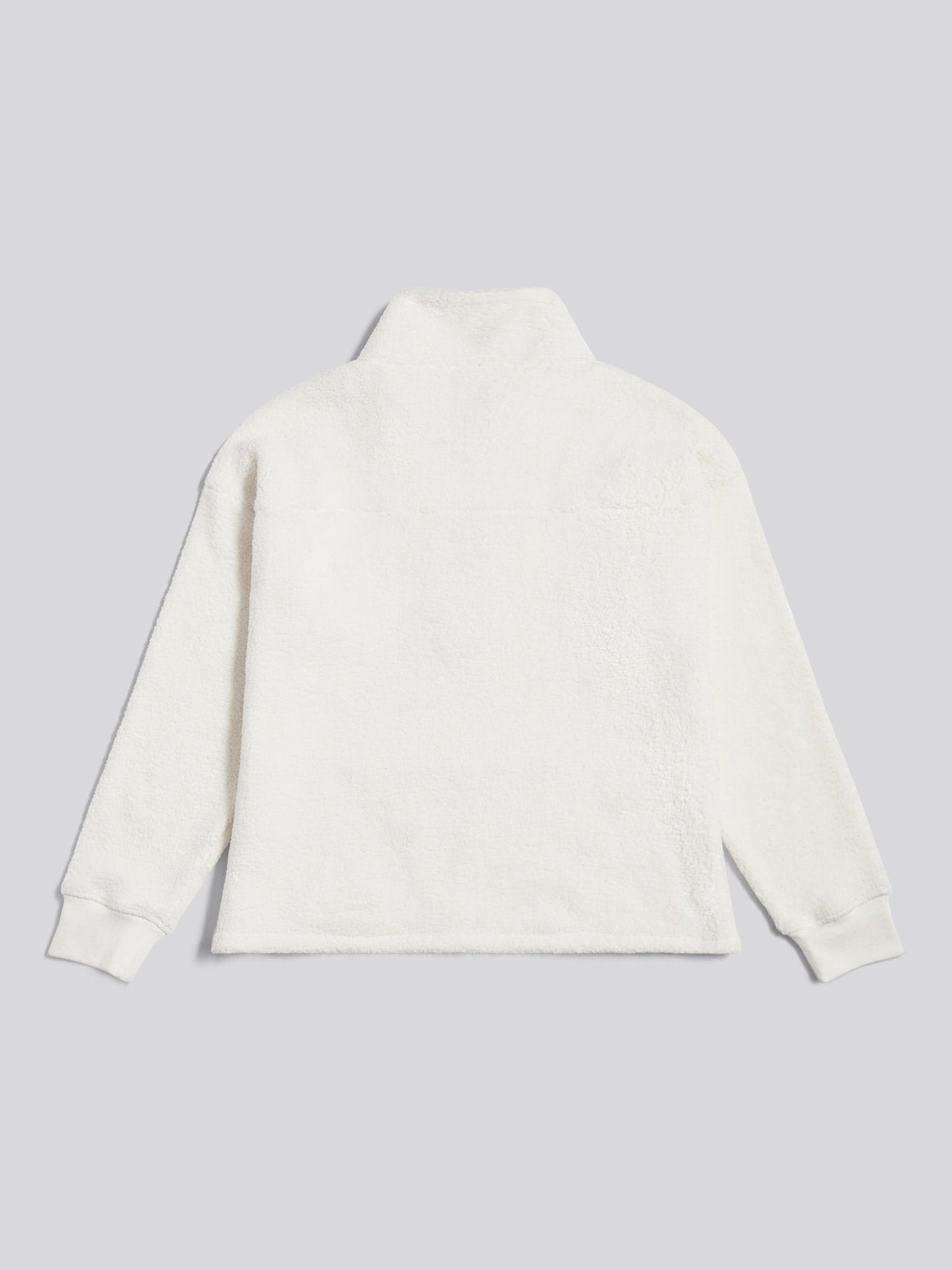 Womens Double Horsemen Borg 1/4 Zip in Marshmallow