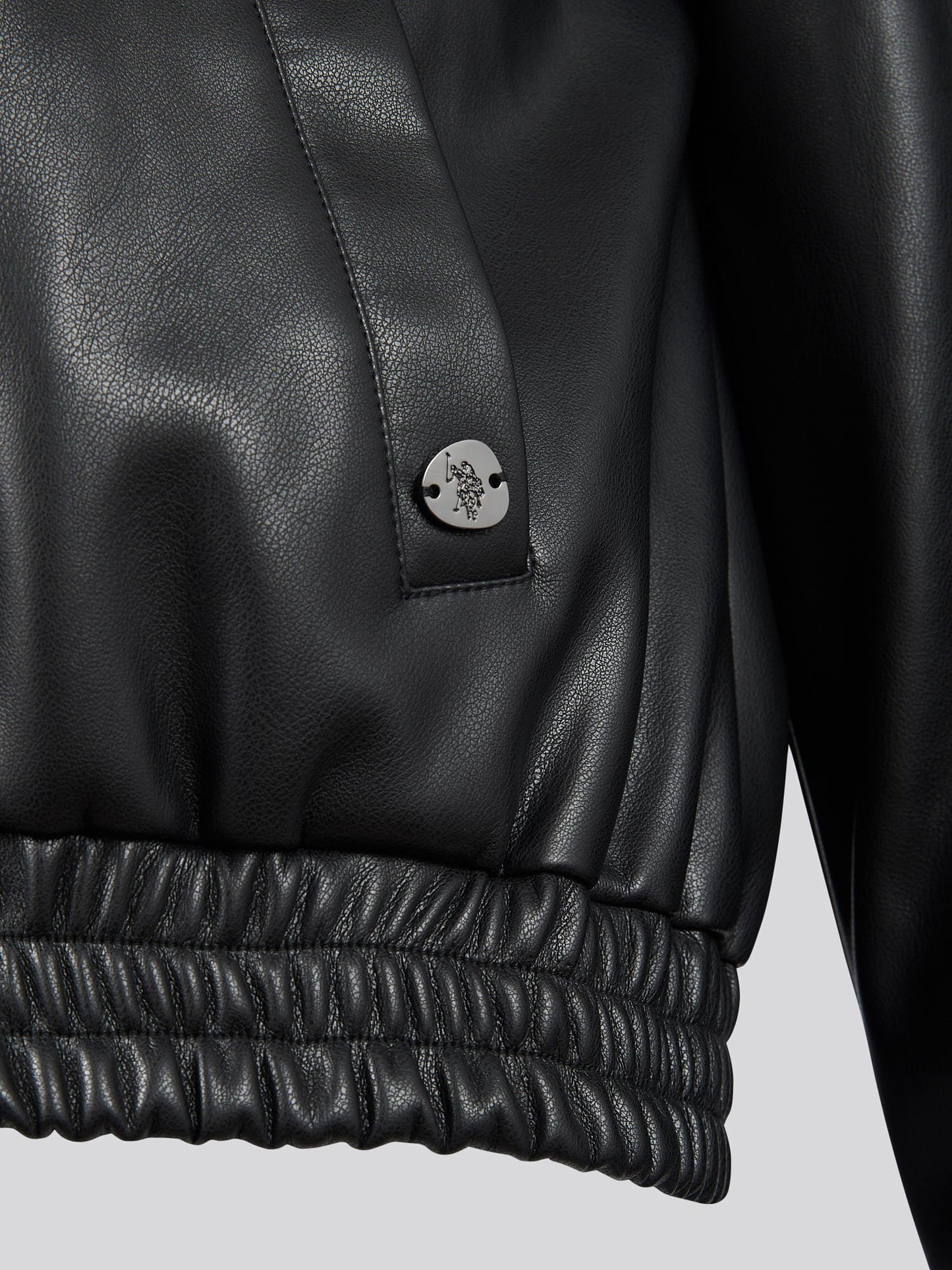 Womens Biker Bomber Jacket in Black