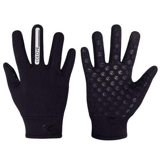 eGLOVE Fleece Cold Weather Run Gloves – Black | Touchscreen Running Gloves
