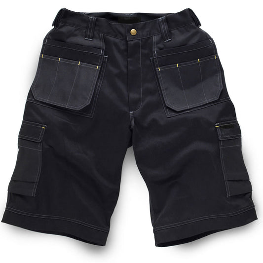Standsafe WK020 Contrast Holster Pocket Work Shorts Black 32" Waist