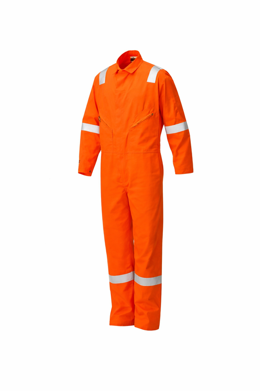 Pioner Lightweight Riggmaster Flame Retardant Anti-Static Coverall – 220gsm Orange (Riggfras)