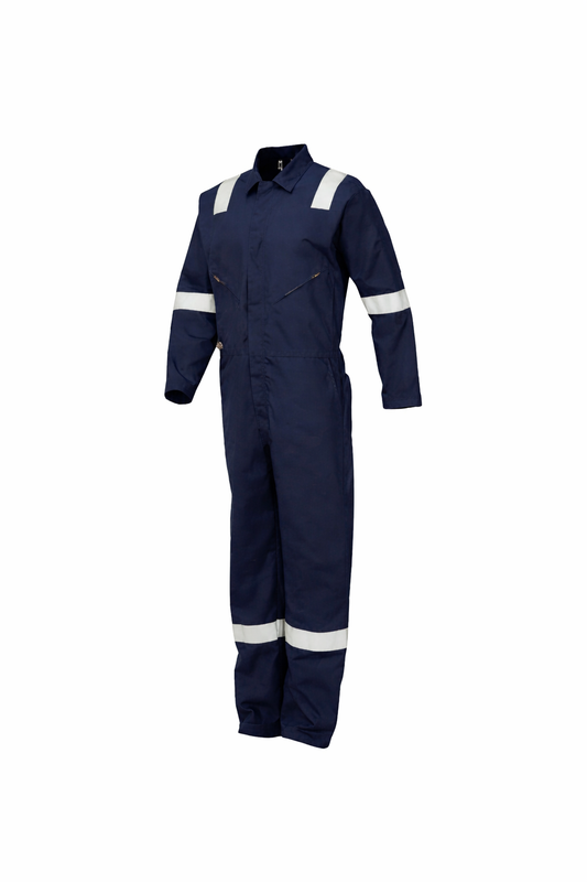 Pioner Lightweight Riggmaster Flame Retardant Anti-Static Coverall – 220gsm Navy Blue (Riggfras)